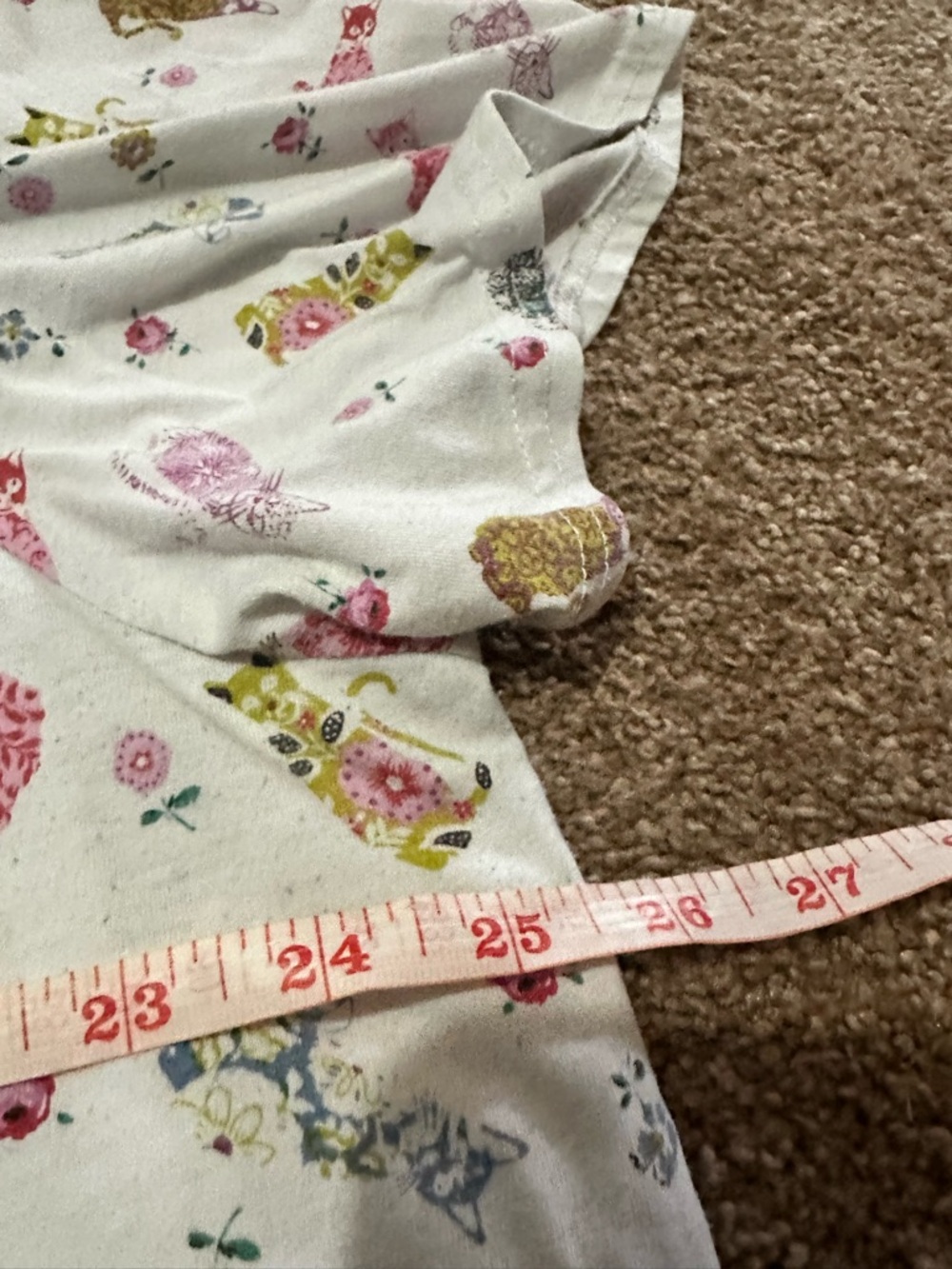 Fundamentals white short sleeve nightgown with floral,cat print size 2X - Picture 7 of 9